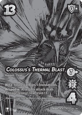 Colossus's Thermal Blast (Alternate Art)