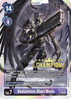 Beelzemon: Blast Mode (Digimon 3-On-3 Champion)