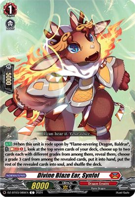 Divine Blaze Ear, Synfol