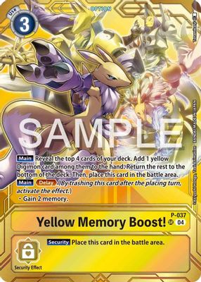 Yellow Memory Boost! - P-037 (Premium Card Collection - Memory Boost! Set)