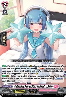 Dazzling Pair of Stars in Hand, Aster