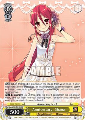 Anniversary, Shana (RRR)