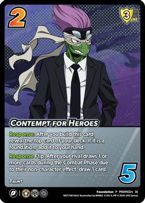 Contempt for Heroes