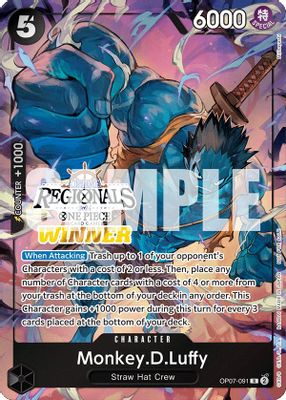Monkey.D.Luffy (091) (Online Regional 2024 Vol. 3) [Winner]