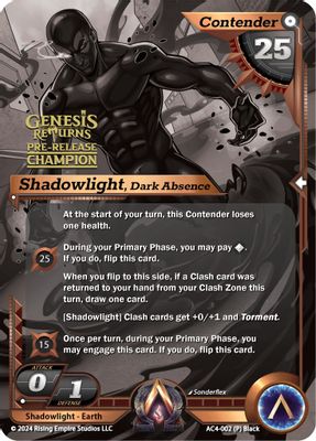 Shadowlight, Dark Absence (Pre-Release Champion)