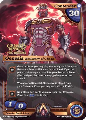 Genesis, Emissary of Chaos (Pre-Release)