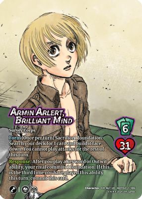Armin Arlert, Brilliant Mind (Alternate Art)