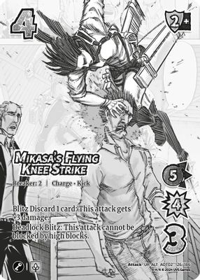 Mikasa's Flying Knee Strike (Alternate Art)