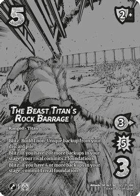 The Beast Titan's Rock Barrage (Alternate Art)