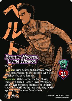 Bertolt Hoover, Living Weapon // Bertolt, Colossus Titan Advancing