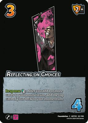 Reflecting on Choices