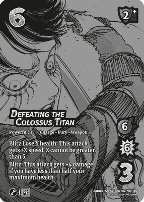 Defeating the Colossus Titan (Alternate Art)