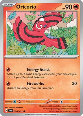 Oricorio - 026/191 Price Australia | SV08: Surging Sparks | Cards on Cards  on Cards