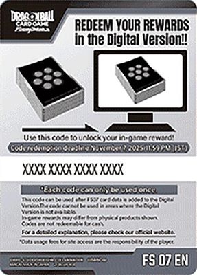 Code Card - Starter Deck 7: Vegeta (Mini) (FS07)