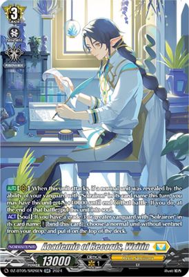 Academic of Records, Writin (SR)