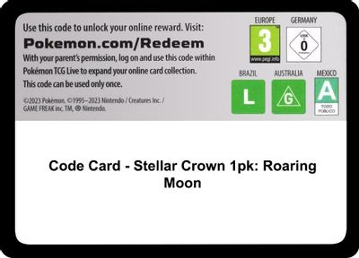 Code Card - Stellar Crown Premium Checklane Blister [Roaring Moon]