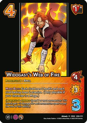 Widogast's Web of Fire