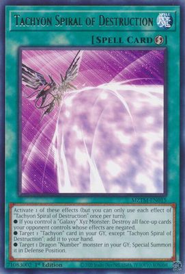 Tachyon Spiral of Destruction