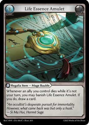 Life Essence Amulet
