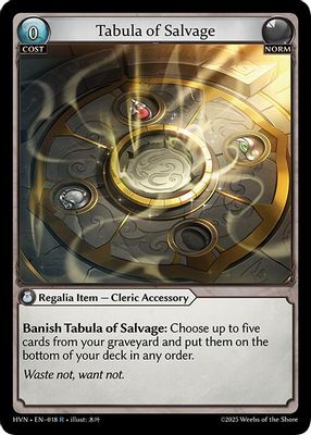 Tabula of Salvage