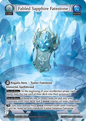 Fabled Sapphire Fatestone // Genbu, Black Tortoise