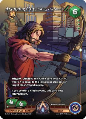 Avenging Guy, Taking His Shot