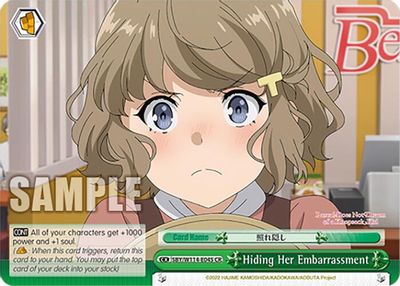 Hiding Her Embarrassment