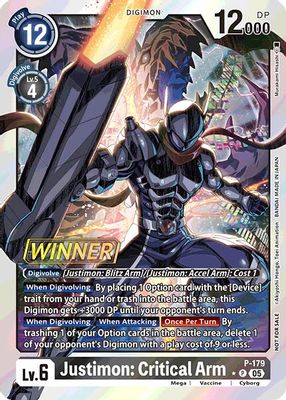 Justimon: Critical Arm (Store Tournament 2025 Vol.2 Winner Pack)