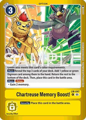 Chartreuse Memory Boost!