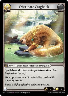 Obstinate Cragback