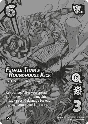 Female Titan's Roundhouse Kick // Annie's Contemplations (Alternate Art)