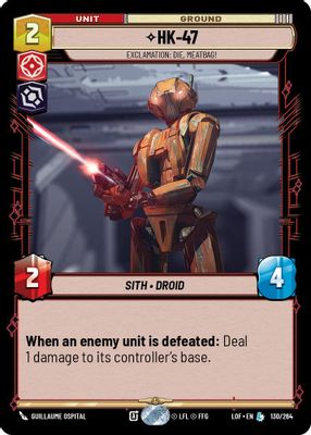 HK-47 - Exclamation: Die, Meatbag!