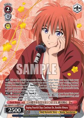 Hoping Peaceful Days Continue On, Kenshin Himura (PR) (Foil)