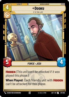 Dooku - It Is Too Late