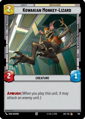 Kowakian Monkey-Lizard (Foil)