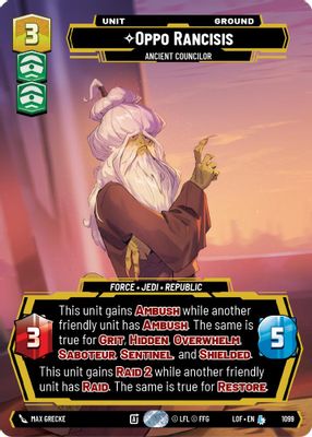 Oppo Rancisis - Ancient Councilor (Prestige Foil)