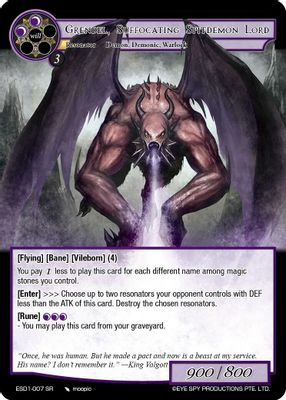 Grendel, Suffocating Spitdemon Lord