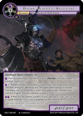Dorian, Heartless Aristocrat