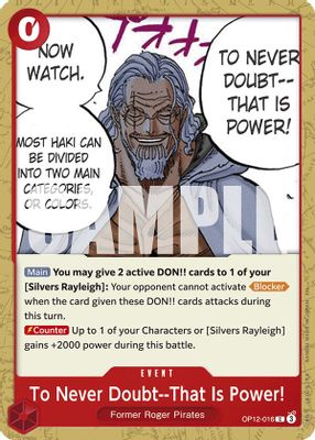 To Never Doubt--That Is Power!