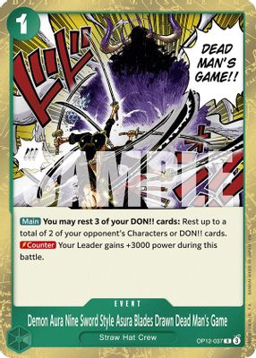 Demon Aura Nine Sword Style Asura Blades Drawn Dead Man's Game