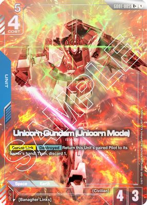 Unicorn Gundam (Unicorn Mode) (R+)