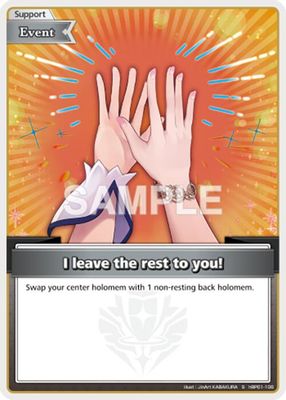 I leave the rest to you! (S)