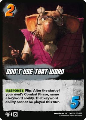 Don't Use That Word