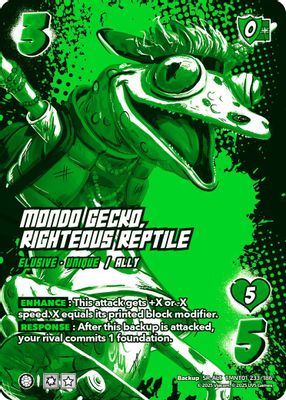 Mondo Gecko, Righteous Reptile (Alternate Art)