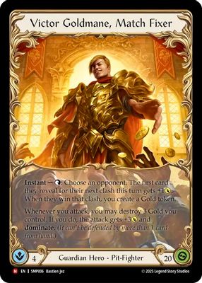 Victor Goldmane, Match Fixer