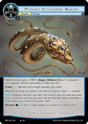 Python's Suffocating Bracers