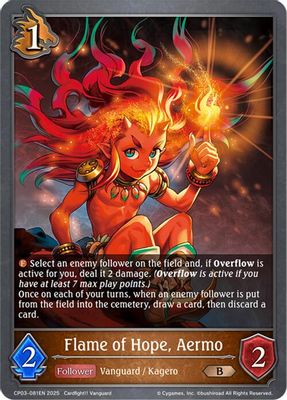 Flame of Hope, Aermo