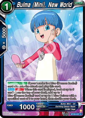 Bulma (Mini), New World