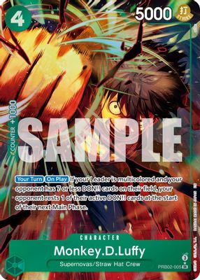 Monkey.D.Luffy - PRB02-005 (Alternate Art)