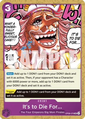 It's to Die For (Reprint)